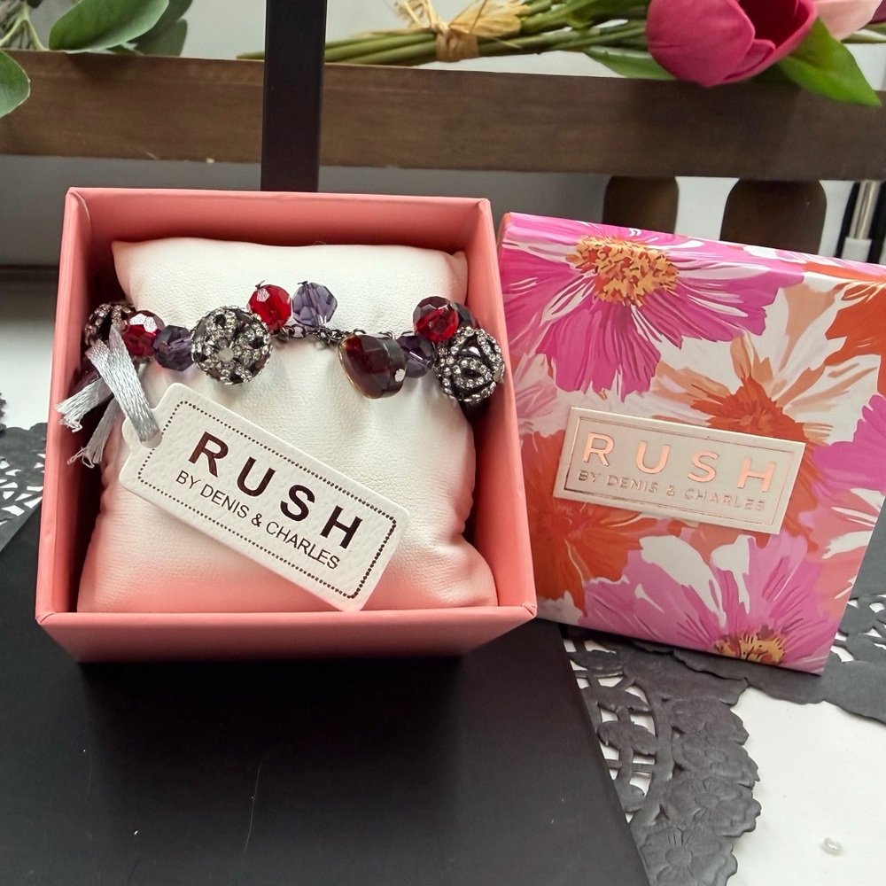 RUSH by Denis & Charles Red and Purple Bracelet Great for Halloween